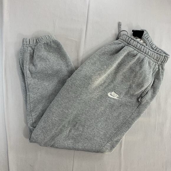 Nike Sweatpants Mens Large Gray Joggers Fleece Athletic Pants Logo - Picture 1 of 8
